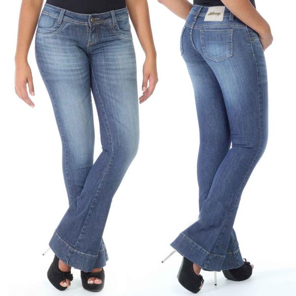 Calça Jeans Flare Sawary Barra Larga Tm.44 Cód.0884