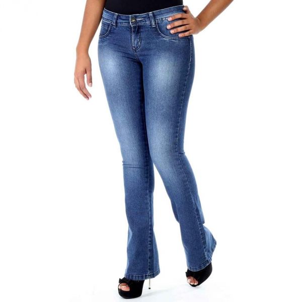Calça Jeans Flare com Bojo Tm.36 Cód.0834