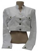 Jaquetinha Bolero Branca com elastano Suez P
